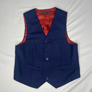 YuanLu Boys Suit Vest Navy‎ Blue Dress Formal Wedding Party Kid Size 7 Years